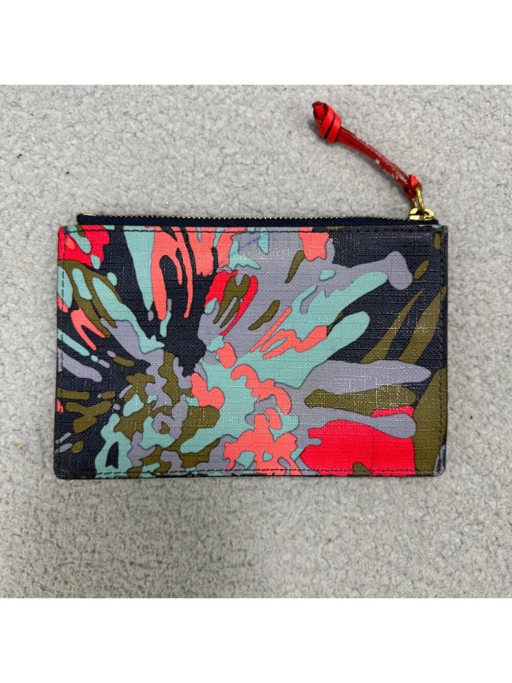 Fossil Pouch For Rachel Tote Bag Floral Abstract Canvas Wallet Cosmetic Makeup